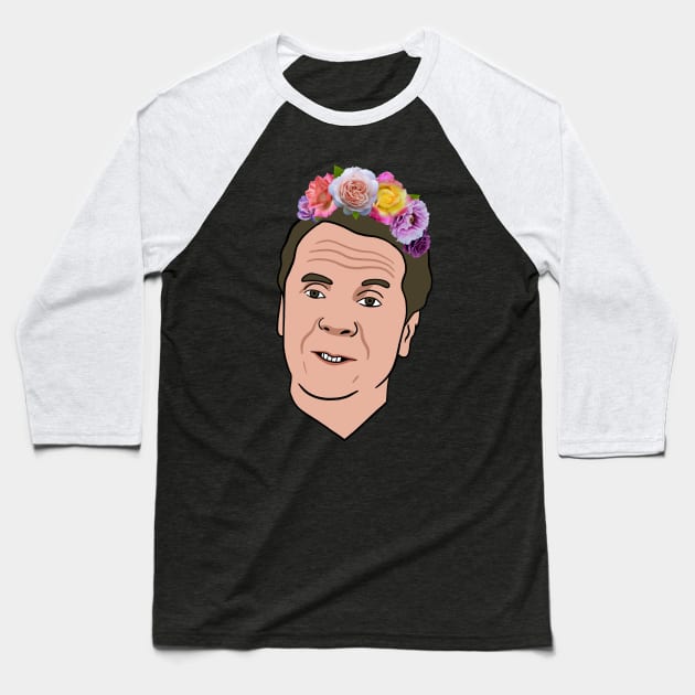 Andrew Cuomo With Flower Crown #2 Baseball T-Shirt by isstgeschichte